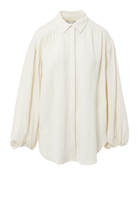 Brigitte Balloon Sleeve Cotton Shirt
